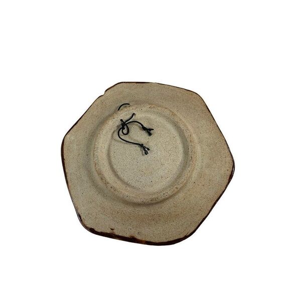 Vintage Tonala Hand Painted Mexican Folk Art Pottery Plate Wall Hanging Acapulco - Picture 2 of 3